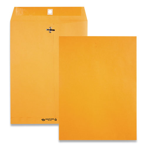 Quality Park™ Clasp Envelope, #90, Square Flap, Clasp-gummed Closure, 9 X 12, Brown Kraft, 100-box freeshipping - TVN Wholesale