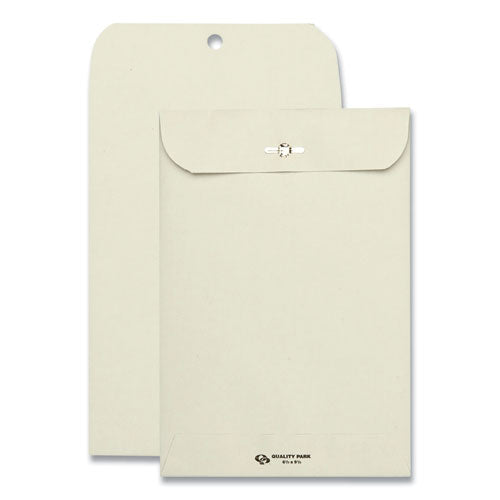 Quality Park™ Clasp Envelope, #63, Square Flap, Clasp-gummed Closure, 6.5 X 9.5, Executive Gray, 100-box freeshipping - TVN Wholesale