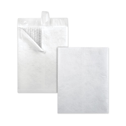 Survivor® Bubble Mailer, Dupont Tyvek, #13 1-2, Square Flap, Redi-strip Closure, 10 X 13, White, 25-box freeshipping - TVN Wholesale