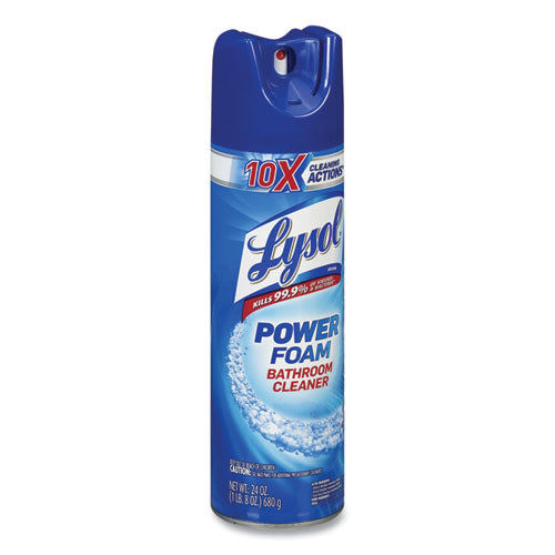 LYSOL® Brand Power Foam Bathroom Cleaner, 24 Oz Aerosol Spray, 12-carton freeshipping - TVN Wholesale