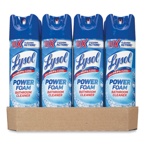 LYSOL® Brand Power Foam Bathroom Cleaner, 24 Oz Aerosol Spray, 12-carton freeshipping - TVN Wholesale