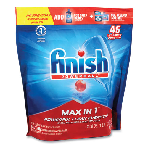 FINISH® Powerball Max In 1 Dishwasher Tabs, Original Scent, 46-pack freeshipping - TVN Wholesale