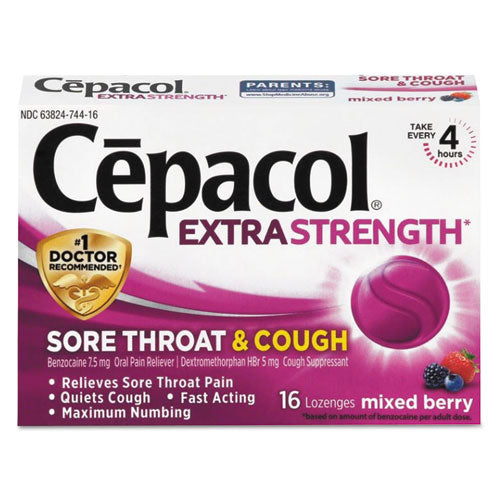 Cepacol® Sore Throat And Cough Lozenges, Mixed Berry, 16 Lozenges freeshipping - TVN Wholesale