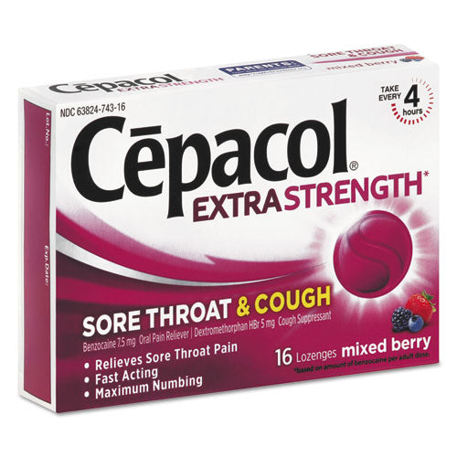 Cepacol® Sore Throat And Cough Lozenges, Mixed Berry, 16-pack, 24 Packs-carton freeshipping - TVN Wholesale