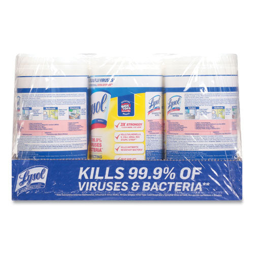 LYSOL® Brand Disinfecting Wipes, 7 X 7.25, Lemon And Lime Blossom, 80 Wipes-canister, 6 Canisters-carton freeshipping - TVN Wholesale