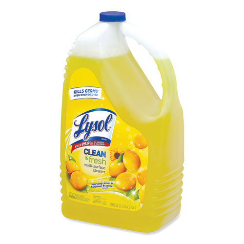 LYSOL® Brand Clean And Fresh Multi-surface Cleaner, Sparkling Lemon And Sunflower Essence, 144 Oz Bottle freeshipping - TVN Wholesale