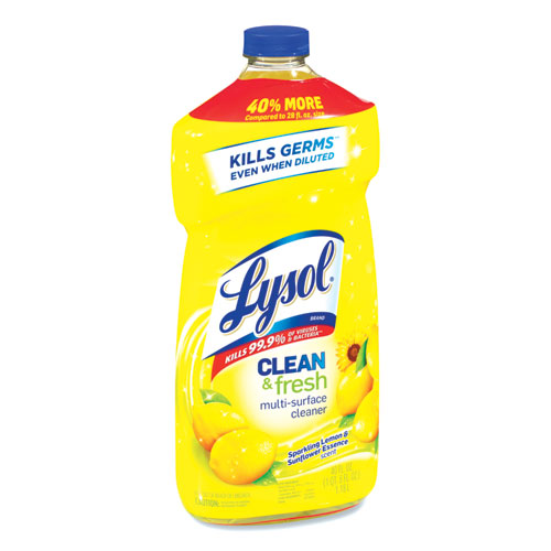 LYSOL® Brand Clean And Fresh Multi-surface Cleaner, Sparkling Lemon And Sunflower Essence, 40 Oz Bottle, 9-carton freeshipping - TVN Wholesale