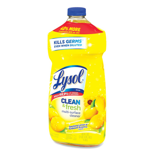 LYSOL® Brand Clean And Fresh Multi-surface Cleaner, Sparkling Lemon And Sunflower Essence, 40 Oz Bottle, 9-carton freeshipping - TVN Wholesale