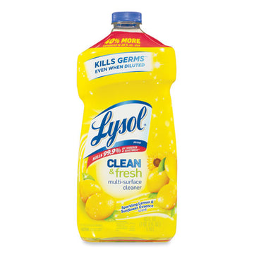 LYSOL® Brand Clean And Fresh Multi-surface Cleaner, Sparkling Lemon And Sunflower Essence, 40 Oz Bottle, 9-carton freeshipping - TVN Wholesale
