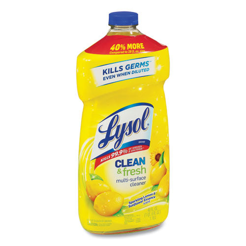 LYSOL® Brand Clean And Fresh Multi-surface Cleaner, Sparkling Lemon And Sunflower Essence Scent, 40 Oz Bottle freeshipping - TVN Wholesale