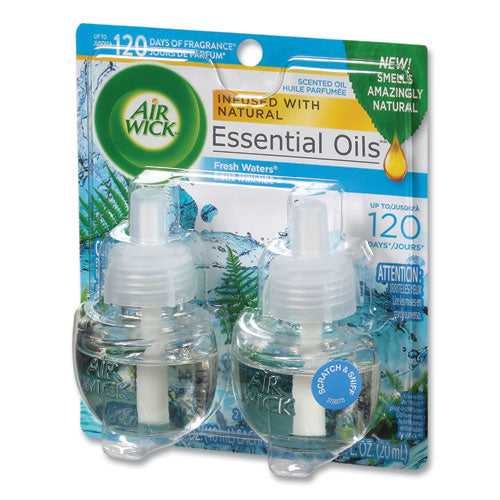 Air Wick® Scented Oil Refill, Fresh Waters, 0.67 Oz, 2-pack, 6 Pack-carton freeshipping - TVN Wholesale