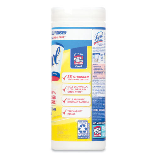 LYSOL® Brand Disinfecting Wipes, 7 X 7.25, Lemon And Lime Blossom, 35 Wipes-canister, 12 Canisters-carton freeshipping - TVN Wholesale