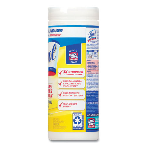 LYSOL® Brand Disinfecting Wipes, 7 X 7.25, Lemon And Lime Blossom, 35 Wipes-canister freeshipping - TVN Wholesale