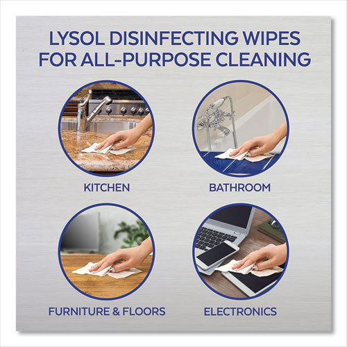 LYSOL® Brand Disinfecting Wipes, 7 X 7.25, Lemon And Lime Blossom, 80 Wipes-canister, 3 Canisters-pack freeshipping - TVN Wholesale