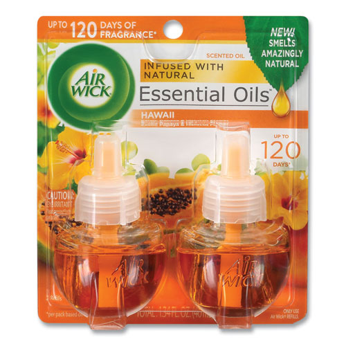 Air Wick® Scented Oil Twin Refill, Hawai'i Exotic Papaya-hibiscus Flower, 0.67 Oz freeshipping - TVN Wholesale
