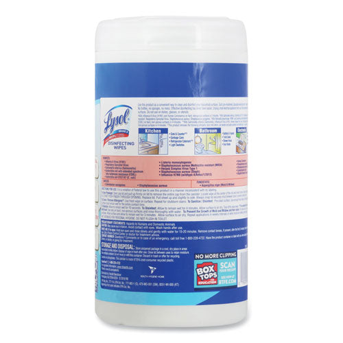 LYSOL® Brand Disinfecting Wipes, 7 X 7.25, Crisp Linen, 80 Wipes-canister, 6 Canisters-carton freeshipping - TVN Wholesale