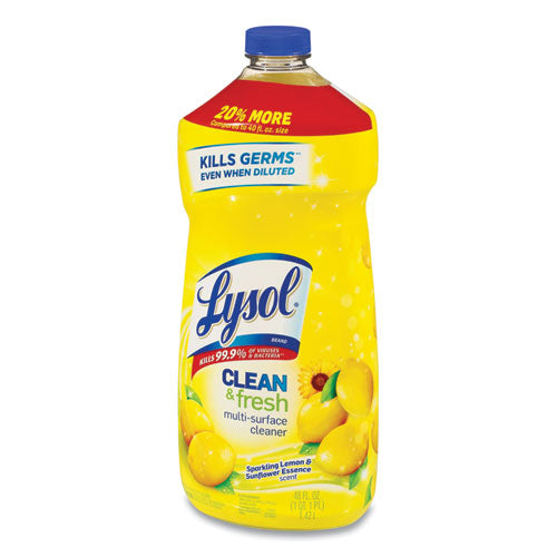 LYSOL® Brand Clean And Fresh Multi-surface Cleaner, Sparkling Lemon And Sunflower Essence, 48 Oz Bottle, 9-carton freeshipping - TVN Wholesale
