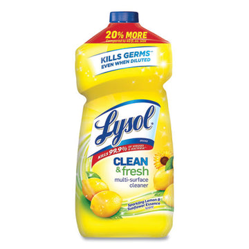 LYSOL® Brand Clean And Fresh Multi-surface Cleaner, Sparkling Lemon And Sunflower Essence, 48 Oz Bottle, 9-carton freeshipping - TVN Wholesale