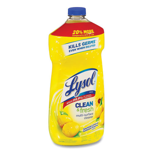 LYSOL® Brand Clean And Fresh Multi-surface Cleaner, Sparkling Lemon And Sunflower Essence, 48 Oz Bottle, 9-carton freeshipping - TVN Wholesale