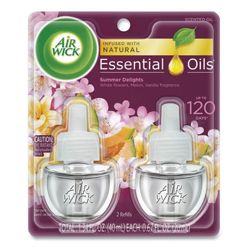 Air Wick® Life Scents Scented Oil Refills, Summer Delights, 0.67 Oz, 2-pack, 6 Packs-carton freeshipping - TVN Wholesale