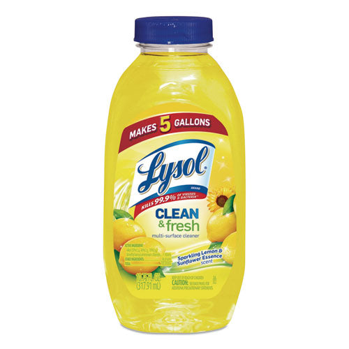 LYSOL® Brand Clean And Fresh Multi-surface Cleaner, Sparkling Lemon And Sunflower Essence, 10.75 Oz Bottle, 20-carton freeshipping - TVN Wholesale