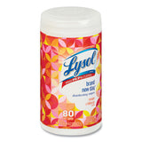 LYSOL® Brand Disinfecting Wipes, 7 X 7.25, Mango And Hibiscus, 80 Wipes-canister freeshipping - TVN Wholesale