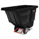Rubbermaid® Commercial Rotomolded Tilt Truck, Rectangular, Plastic, 450 Lb Capacity, Black freeshipping - TVN Wholesale