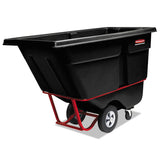 Rubbermaid® Commercial Rotomolded Tilt Truck, Rectangular, Plastic, 0.5 Cu Yd, 850 Lb Capacity, Black freeshipping - TVN Wholesale