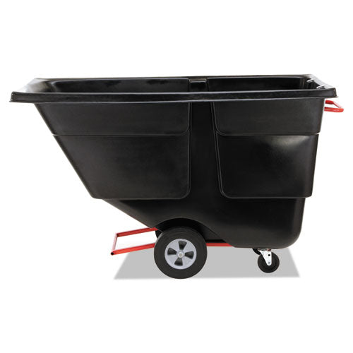 Rubbermaid® Commercial Rotomolded Tilt Truck, Rectangular, Plastic, 850 Lb Capacity, Black freeshipping - TVN Wholesale