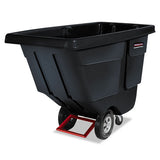 Rubbermaid® Commercial Rotomolded Tilt Truck, Rectangular, Plastic, 850 Lb Capacity, Black freeshipping - TVN Wholesale