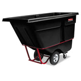 Rubbermaid® Commercial Rotomolded Tilt Truck, Rectangular, Plastic, 1,250 Lb Capacity, Black freeshipping - TVN Wholesale