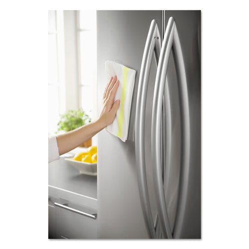 Rubbermaid® Commercial HYGEN™ Hygen Sanitizer Safe Microfiber Cloth, 16 X 19, White-yellow, 288-carton freeshipping - TVN Wholesale