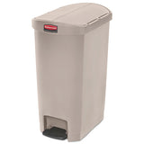 Rubbermaid® Commercial Slim Jim Resin Step-on Container, End Step Style, 13 Gal, Beige freeshipping - TVN Wholesale