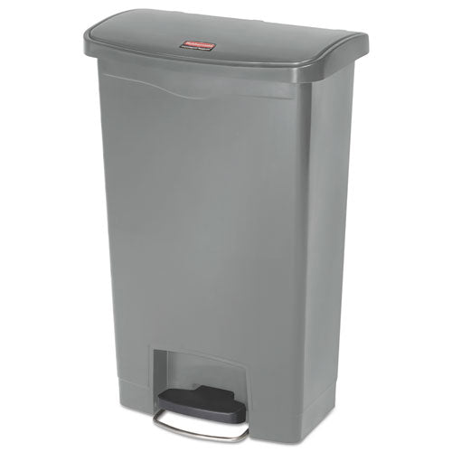 Rubbermaid® Commercial Slim Jim Resin Step-on Container, Front Step Style, 13 Gal, Gray freeshipping - TVN Wholesale