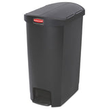 Rubbermaid® Commercial Slim Jim Resin Step-on Container, End Step Style, 13 Gal, Black freeshipping - TVN Wholesale