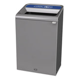 Rubbermaid® Commercial Configure Indoor Recycling Waste Receptacle, 33 Gal, Gray, Mixed Recycling freeshipping - TVN Wholesale