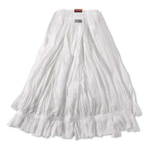 Rubbermaid® Commercial Disposable Mop, Nonwoven Fiber, #24, 1" Headband, White freeshipping - TVN Wholesale