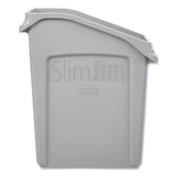 Rubbermaid® Commercial Slim Jim Under-counter Container, 13 Gal, Polyethylene, Gray freeshipping - TVN Wholesale
