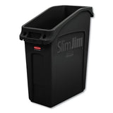 Rubbermaid® Commercial Slim Jim Under-counter Container, 13 Gal, Polyethylene, Black freeshipping - TVN Wholesale