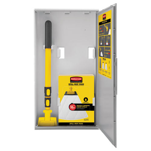 Rubbermaid® Commercial Spill Mop Kit, White Head, 22" To 47.5" Yellow-black Handle freeshipping - TVN Wholesale