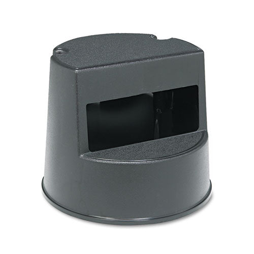 Rubbermaid® Commercial Rolling Step Stool, Curved Design, 2-step, Retracting Casters, 16 Dia. X 13.5h, Black freeshipping - TVN Wholesale