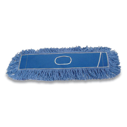 Rubbermaid® Commercial Twisted Loop Blend Dust Mop, Pic-pet Polyester, 24" X 5", Blue freeshipping - TVN Wholesale