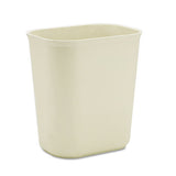 Rubbermaid® Commercial Fire-resistant Wastebasket, Rectangular, Fiberglass, 3.5 Gal, Beige freeshipping - TVN Wholesale