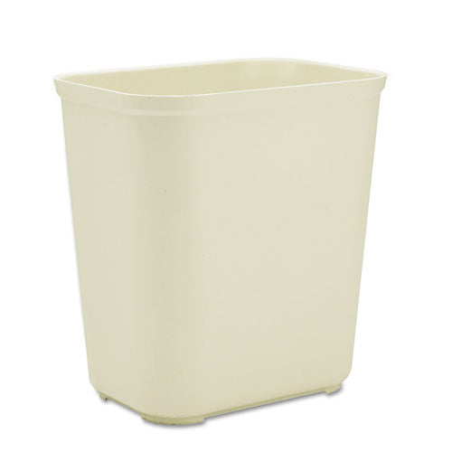 Rubbermaid® Commercial Fire-resistant Wastebasket, Rectangular, Fiberglass, 7 Gal, Beige freeshipping - TVN Wholesale