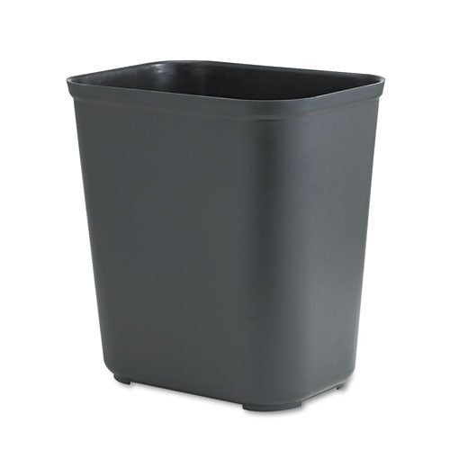 Rubbermaid® Commercial Fire-resistant Wastebasket, Rectangular, Fiberglass, 7 Gal, Black freeshipping - TVN Wholesale