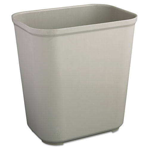 Rubbermaid® Commercial Fire-resistant Wastebasket, Rectangular, Fiberglass, 7 Gal, Gray freeshipping - TVN Wholesale