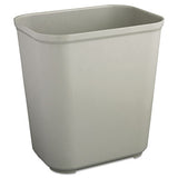 Rubbermaid® Commercial Fire-resistant Wastebasket, Rectangular, Fiberglass, 7 Gal, Gray freeshipping - TVN Wholesale