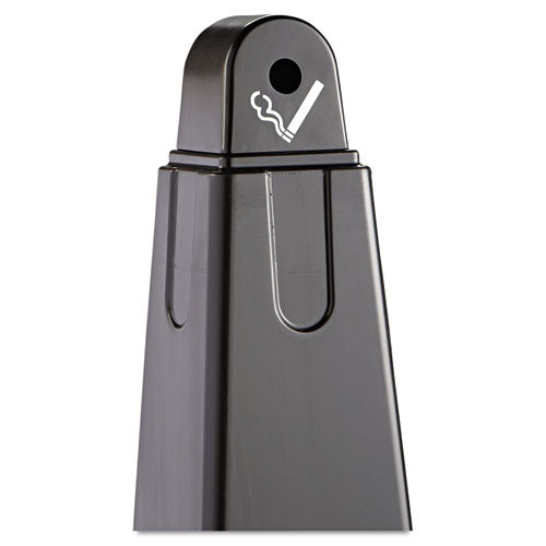 Rubbermaid® Commercial Groundskeeper Cigarette Waste Collector, Pyramid, 1 Gal, Plastic-steel, Black freeshipping - TVN Wholesale