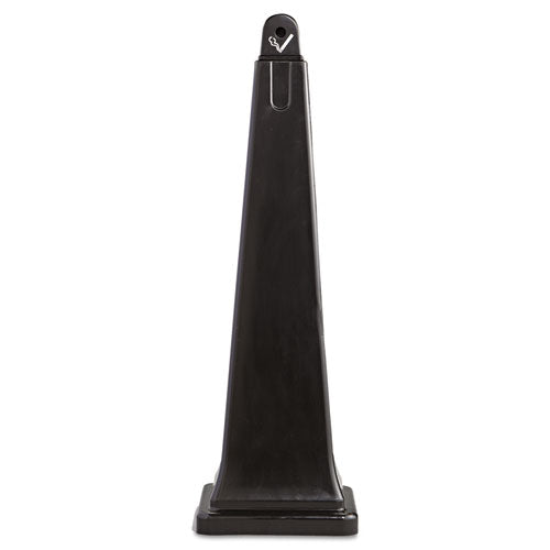 Rubbermaid® Commercial Groundskeeper Cigarette Waste Collector, Pyramid, 1 Gal, Plastic-steel, Black freeshipping - TVN Wholesale