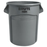 Rubbermaid® Commercial Round Brute Container, Plastic, 20 Gal, Gray freeshipping - TVN Wholesale
